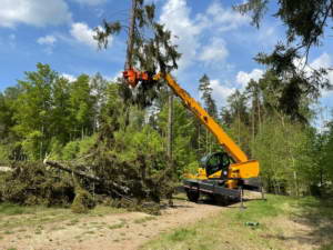 Manipulador telescópico mantenimiento de bosques